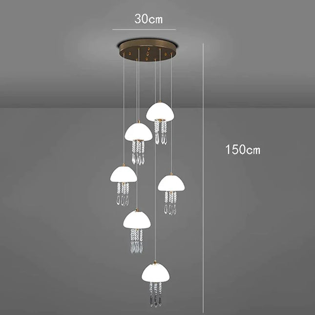 ChandelierDecor - Jelly Fish Staircase Chandelier Lighting Decor