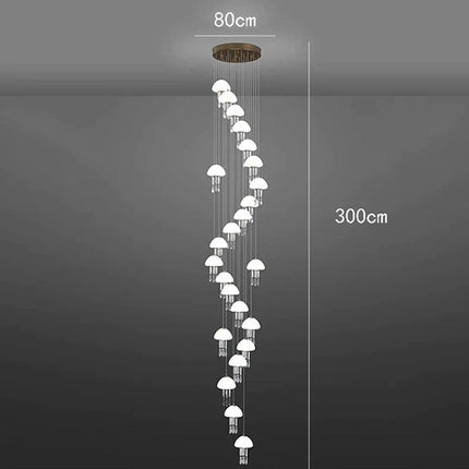 ChandelierDecor - Jelly Fish Staircase Chandelier Lighting Decor