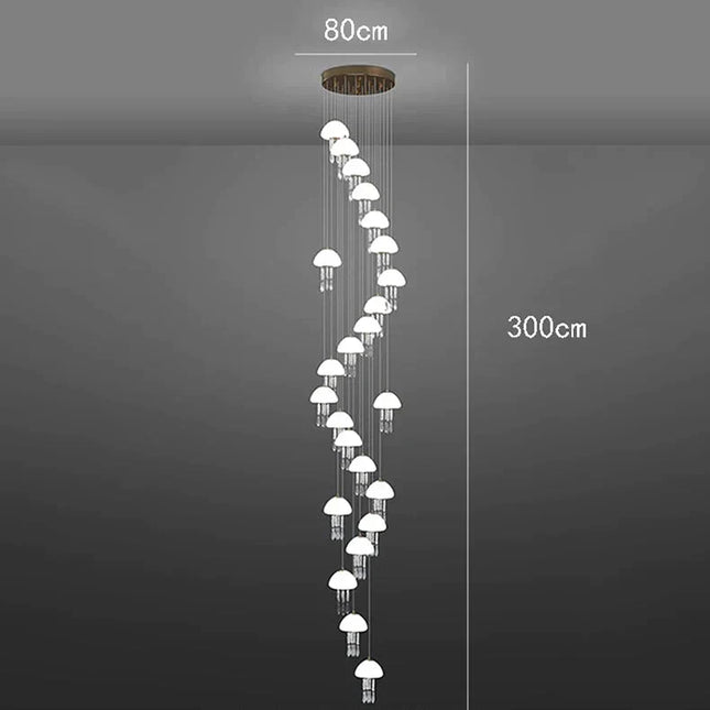ChandelierDecor - Jelly Fish Staircase Chandelier Lighting Decor