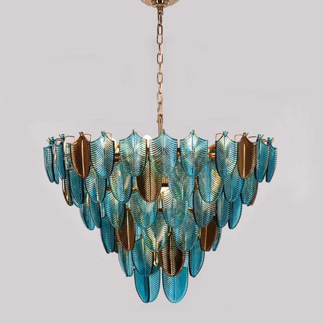 ChandelierDecor - K9 Crystal Leaf Chandelier: Exquisite Lighting Fixture