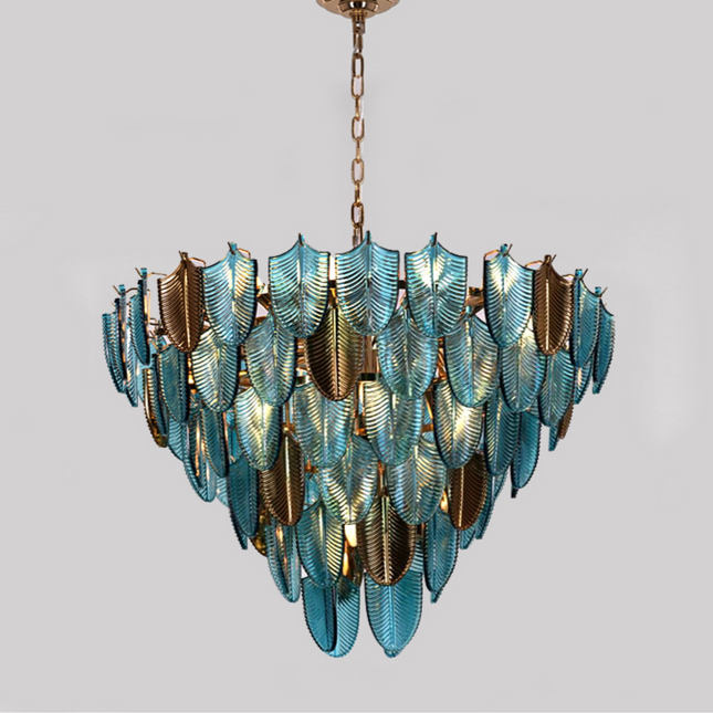 ChandelierDecor - K9 Crystal Leaf Chandelier: Exquisite Lighting Fixture