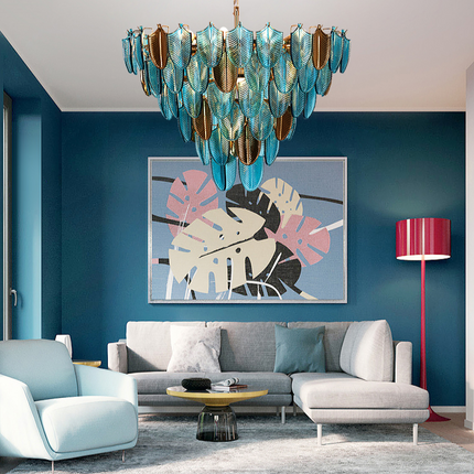 ChandelierDecor - K9 Crystal Leaf Chandelier: Exquisite Lighting Fixture