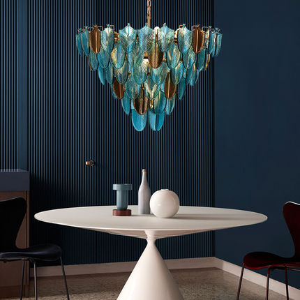 ChandelierDecor - K9 Crystal Leaf Chandelier: Exquisite Lighting Fixture