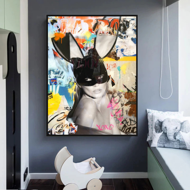 ChandelierDecor - Kate Moss Graffiti Canvas Wall Art