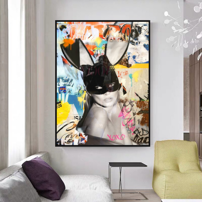 ChandelierDecor - Kate Moss Graffiti Canvas Wall Art
