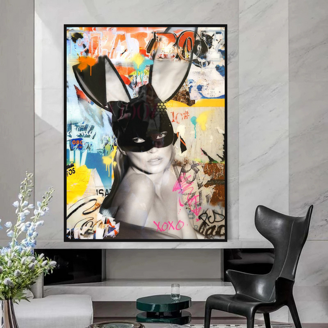 ChandelierDecor - Kate Moss Graffiti Canvas Wall Art