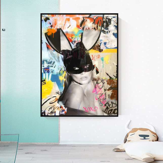ChandelierDecor - Kate Moss Graffiti Canvas Wall Art