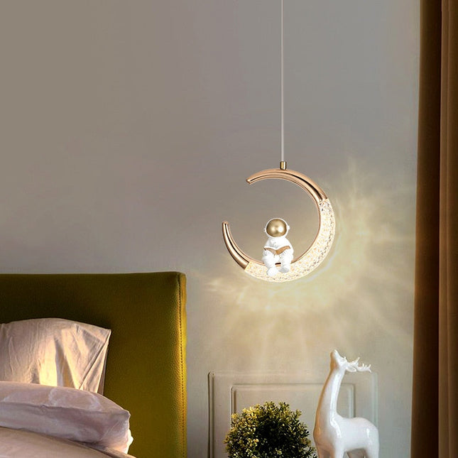 ChandelierDecor - Kids Bedside Astronaut on Moon Light | Kids Room Decor Lights
