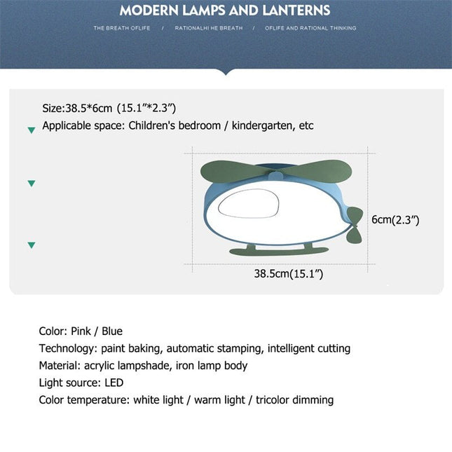 ChandelierDecor - Kids Helicopter Light - Illuminate Your Airborne Adventures