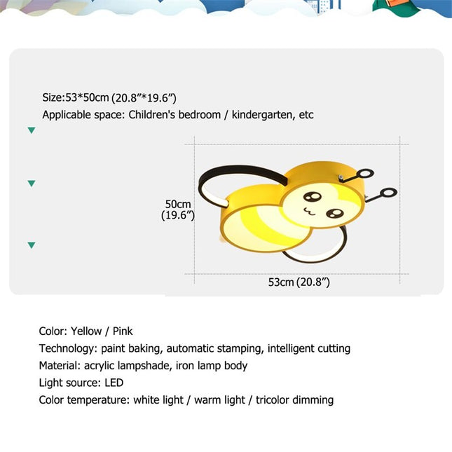 ChandelierDecor - Kids Honey Bee Ceiling Light | Kids Room Decor Lights