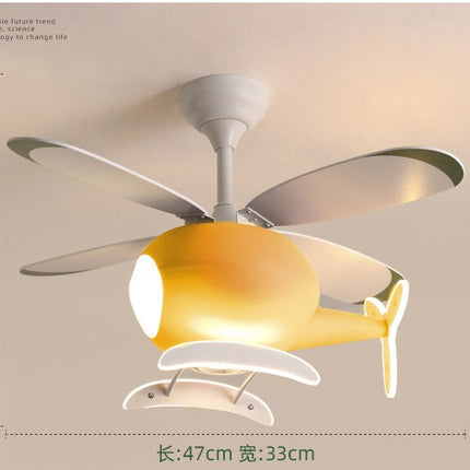 ChandelierDecor - Kids' Nursery Helicopter Ceiling Light with Fan
