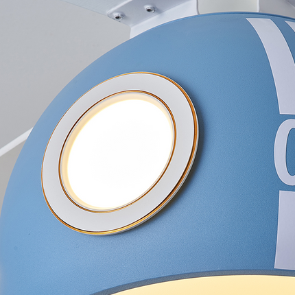 ChandelierDecor - Kids Room Helicopter Ceiling Fan with Light - Art Deco Style