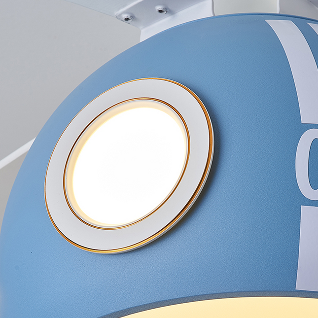 ChandelierDecor - Kids Room Helicopter Ceiling Fan with Light - Art Deco Style