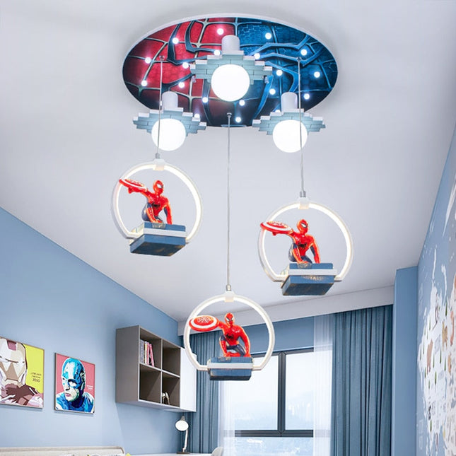 ChandelierDecor - Kids Spiderman Ceiling Light | Kids Room Decor Lights