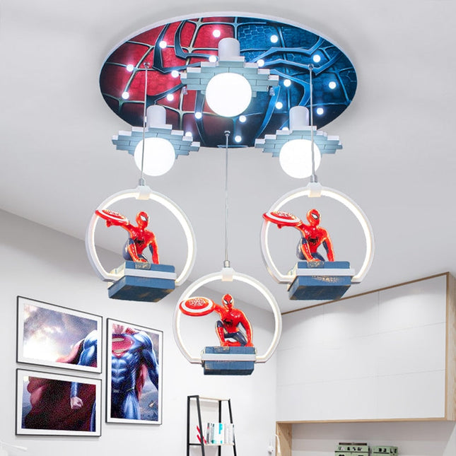 ChandelierDecor - Kids Spiderman Ceiling Light | Kids Room Decor Lights