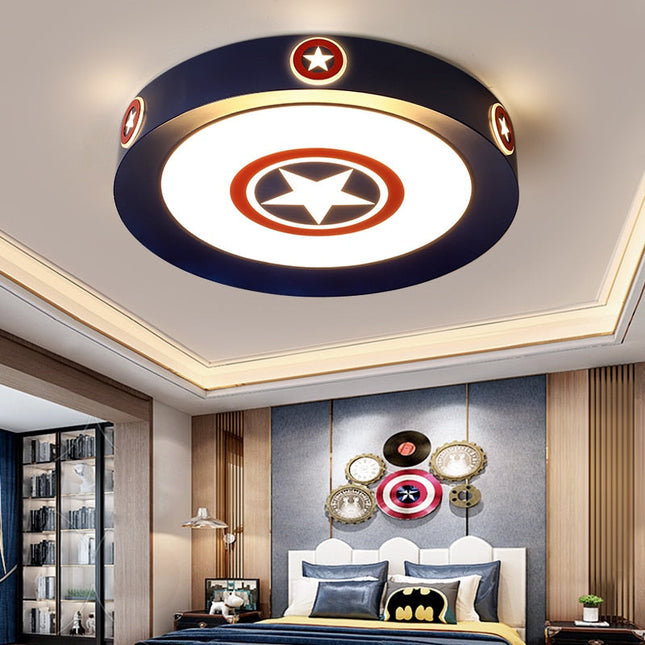 ChandelierDecor - Kids Superman / Captain America Ceiling Light | Kids Room Decor Lights
