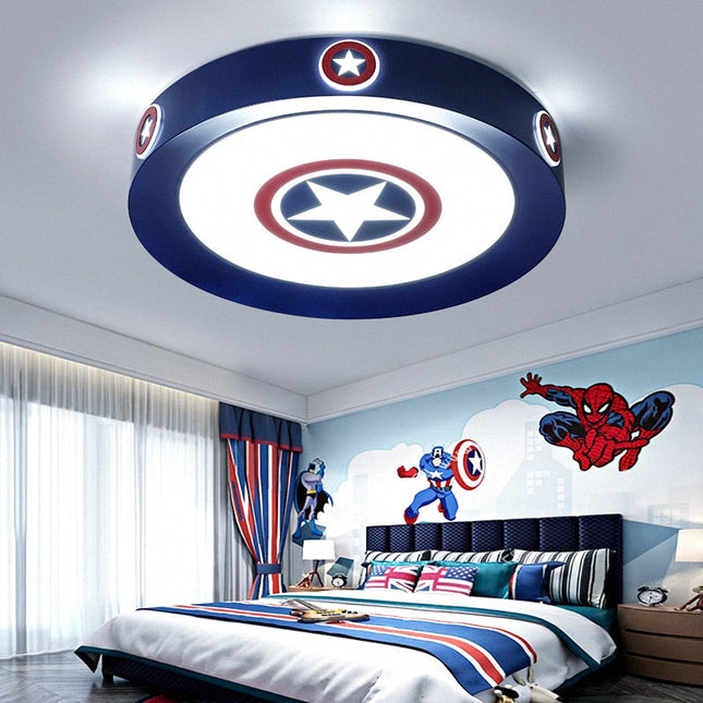 ChandelierDecor - Kids Superman / Captain America Ceiling Light | Kids Room Decor Lights