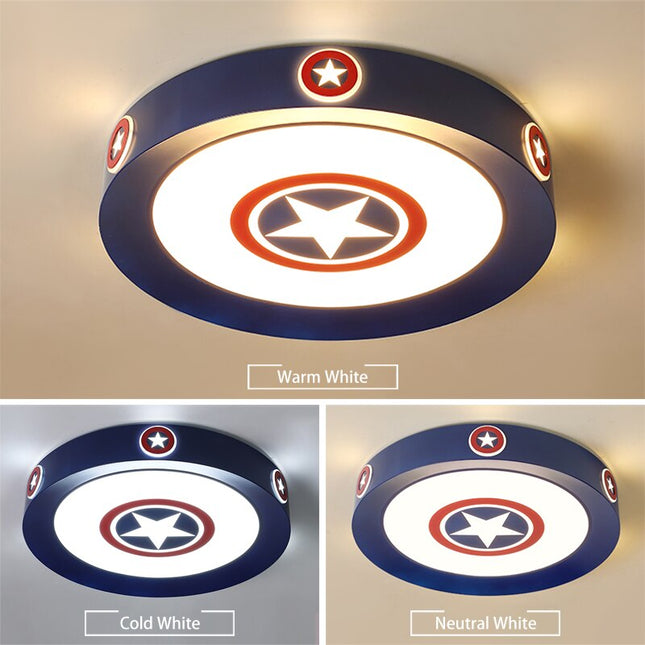ChandelierDecor - Kids Superman / Captain America Ceiling Light | Kids Room Decor Lights