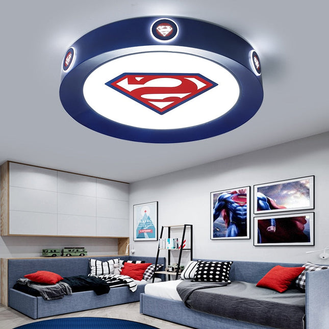 ChandelierDecor - Kids Superman / Captain America Ceiling Light | Kids Room Decor Lights