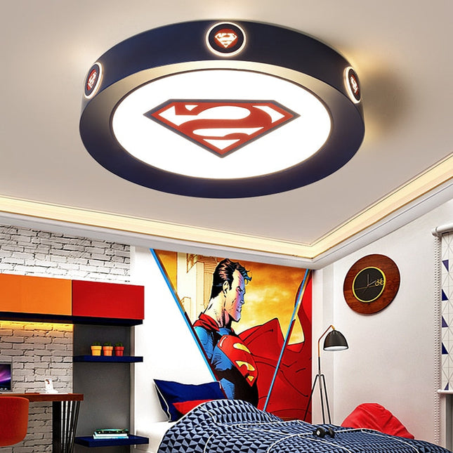 ChandelierDecor - Kids Superman / Captain America Ceiling Light | Kids Room Decor Lights