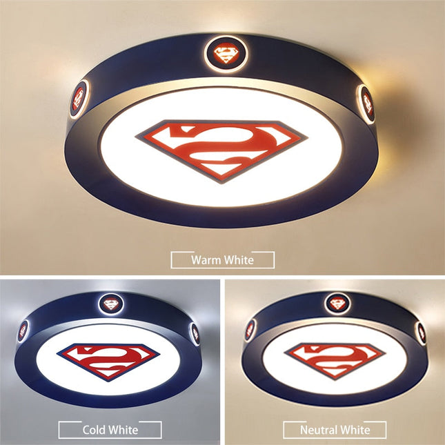 ChandelierDecor - Kids Superman / Captain America Ceiling Light | Kids Room Decor Lights