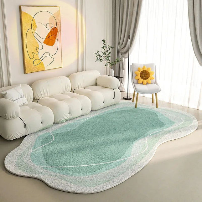 ChandelierDecor - Lamb Wool Oval Kitten Touch Carpet: Cozy Elegance