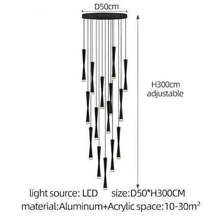 ChandelierDecor - LED Attic Bend Tubes Chandelier Lighting