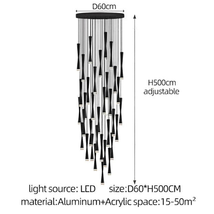 ChandelierDecor - LED Attic Bend Tubes Chandelier Lighting