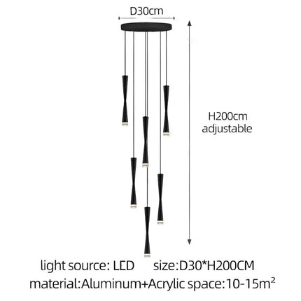 ChandelierDecor - LED Attic Bend Tubes Chandelier Lighting