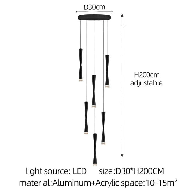 ChandelierDecor - LED Attic Bend Tubes Chandelier Lighting