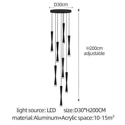 ChandelierDecor - LED Attic Bend Tubes Chandelier Lighting