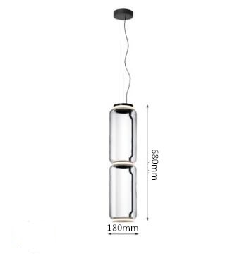 ChandelierDecor - LED Glass Chandelier Lighting for Living Room Stair Hall