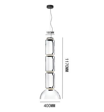 ChandelierDecor - LED Glass Chandelier Lighting for Living Room Stair Hall
