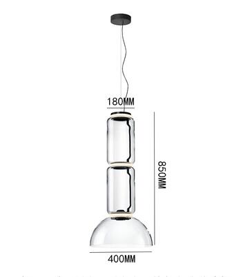 ChandelierDecor - LED Glass Chandelier Lighting for Living Room Stair Hall