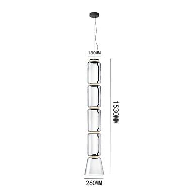 ChandelierDecor - LED Glass Chandelier Lighting for Living Room Stair Hall