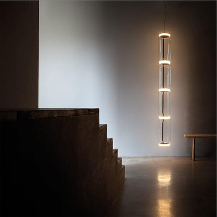 ChandelierDecor - LED Glass Chandelier Lighting for Living Room Stair Hall