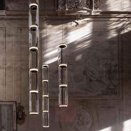 ChandelierDecor - LED Glass Chandelier Lighting for Living Room Stair Hall