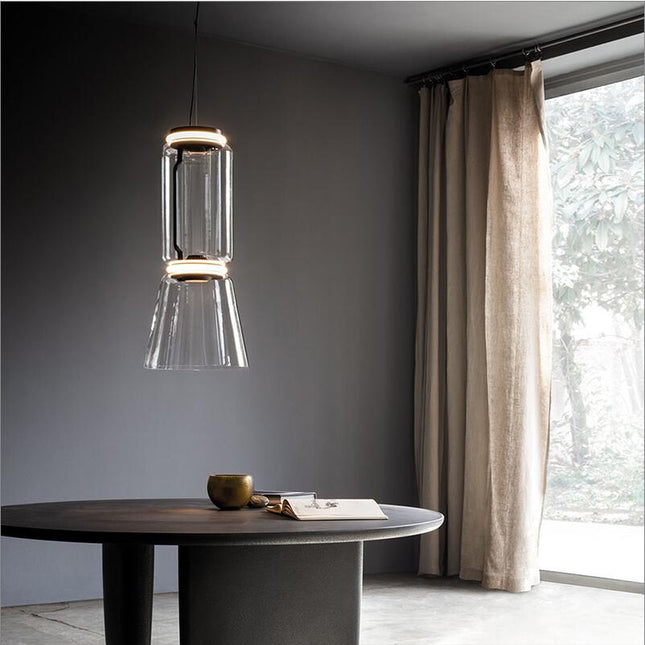 ChandelierDecor - LED Glass Chandelier Lighting for Living Room Stair Hall