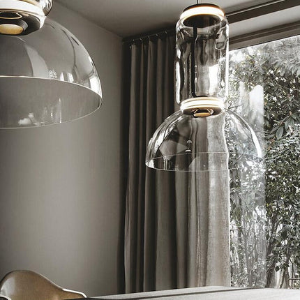 ChandelierDecor - LED Glass Chandelier Lighting for Living Room Stair Hall