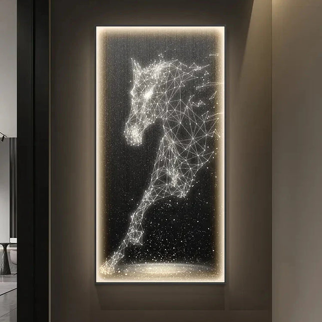 ChandelierDecor - LED Horse Painting - Italian Abstract Decoration