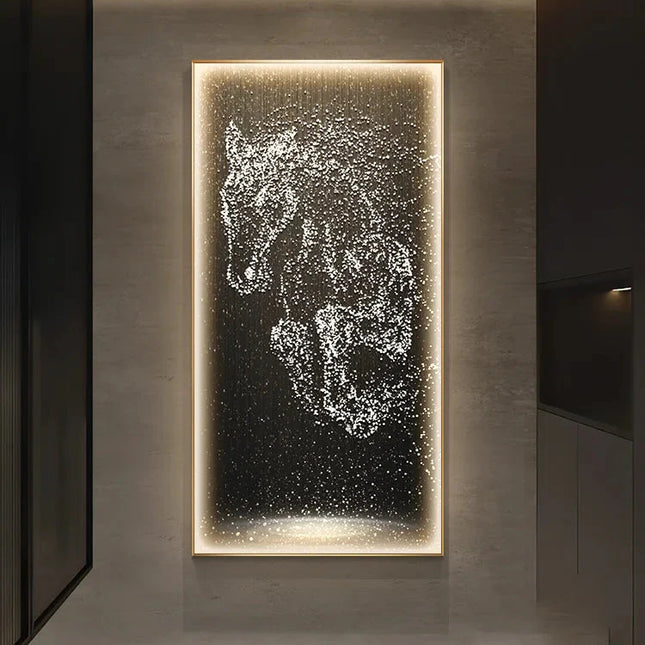 ChandelierDecor - LED Horse Painting - Italian Abstract Decoration