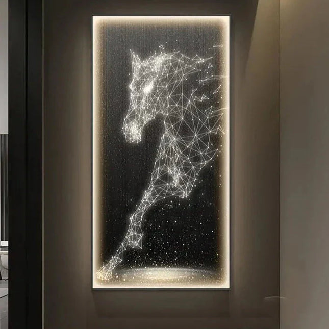 ChandelierDecor - LED Horse Painting - Italian Abstract Decoration