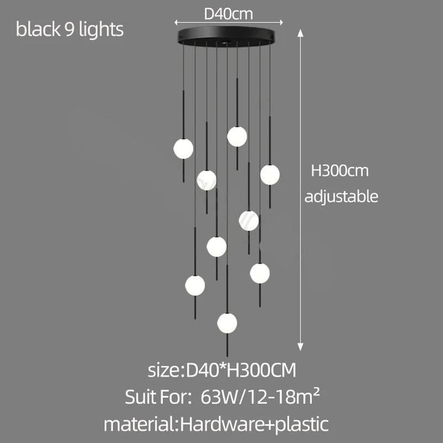 ChandelierDecor - Long Line Glass Ball Chandelier - Lighting Solution.