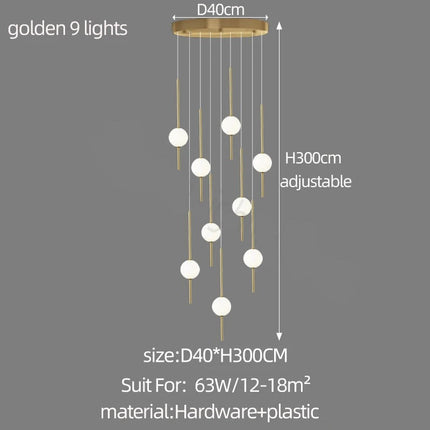 ChandelierDecor - Long Line Glass Ball Chandelier - Lighting Solution.