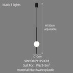 1 lumières / Noir / lumière blanche