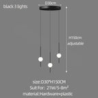 3 lumières / Noir / lumière blanche