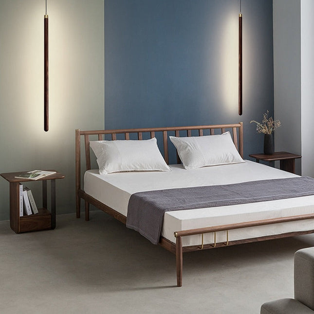 ChandelierDecor - Long Strip Hanging Light - Walnut Pendant Light