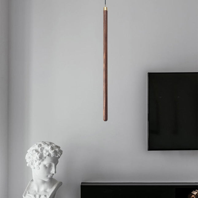 ChandelierDecor - Long Strip Hanging Light - Walnut Pendant Light