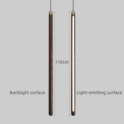 ChandelierDecor - Long Strip Hanging Light - Walnut Pendant Light