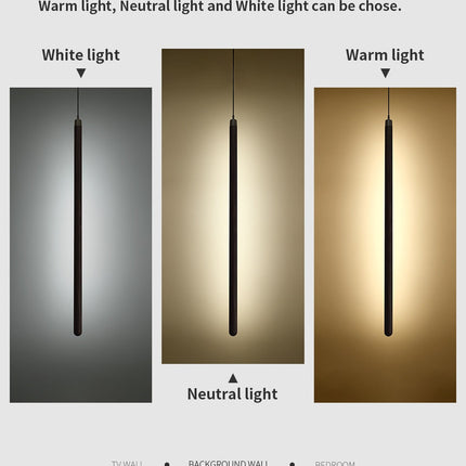 ChandelierDecor - Long Strip Hanging Light - Walnut Pendant Light